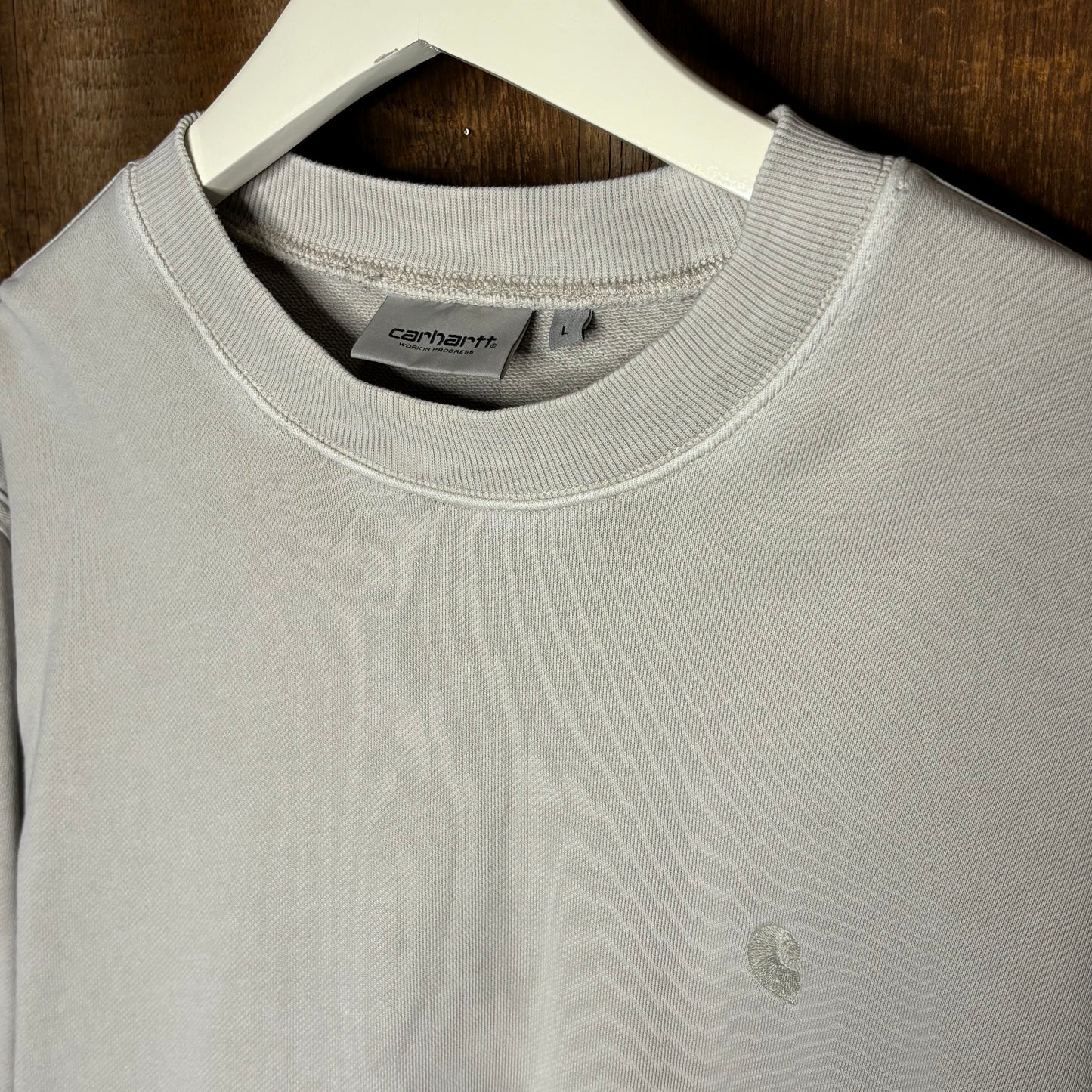 Carhartt WIP FLC Embroidered Crewneck Grey
