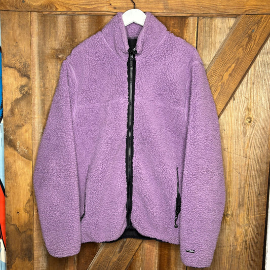 Stussy Deep Pile Fleece Zip Up Purp