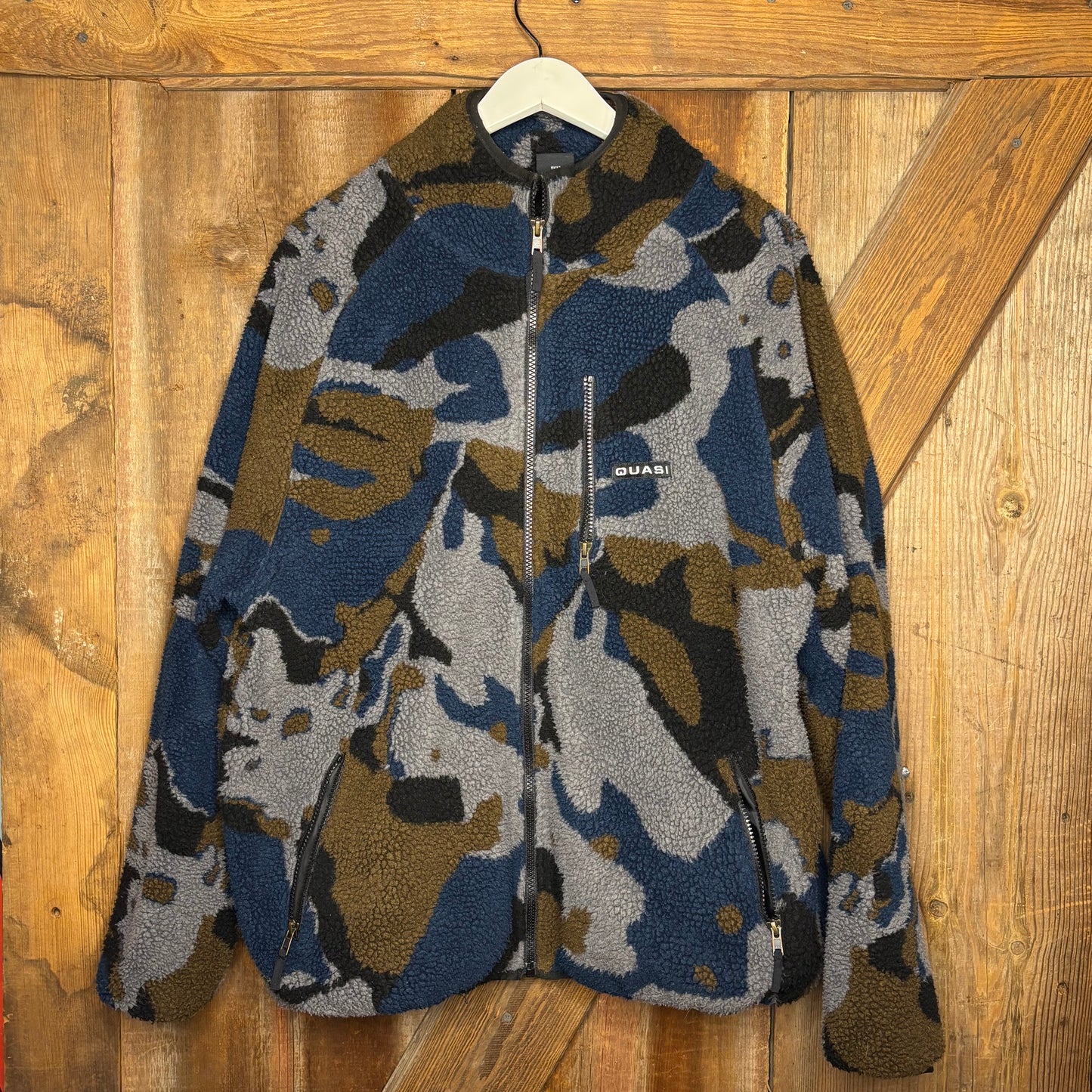 Quasi Blue Camo Fleece Zip Up