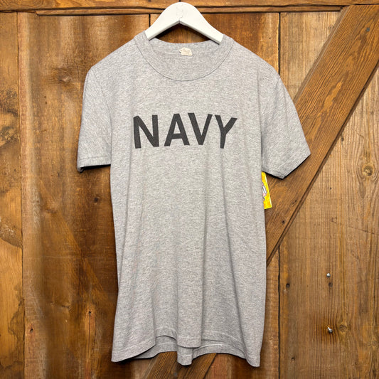 vtg Navy Heather Jerzees Tee XL