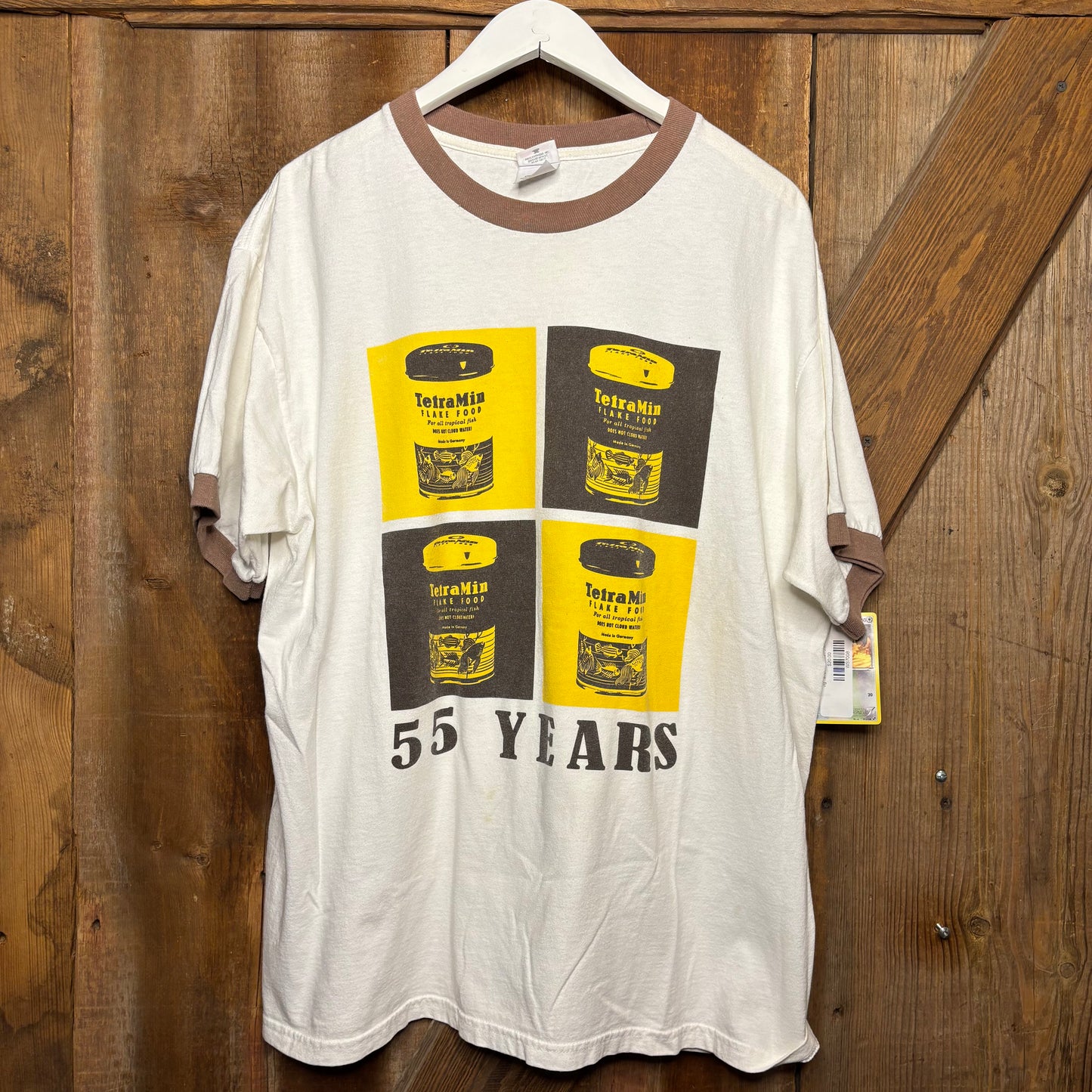 vtg TetraMIn Flake Food Tee XL