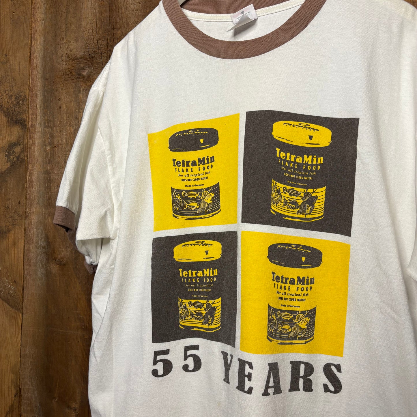 vtg TetraMIn Flake Food Tee XL