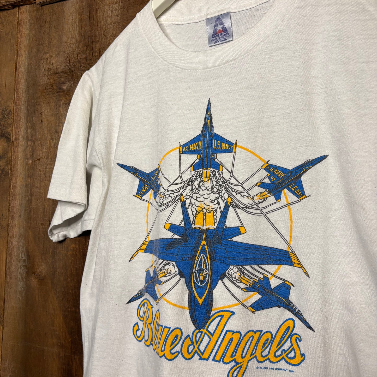 vtg Blue Angels Tee L