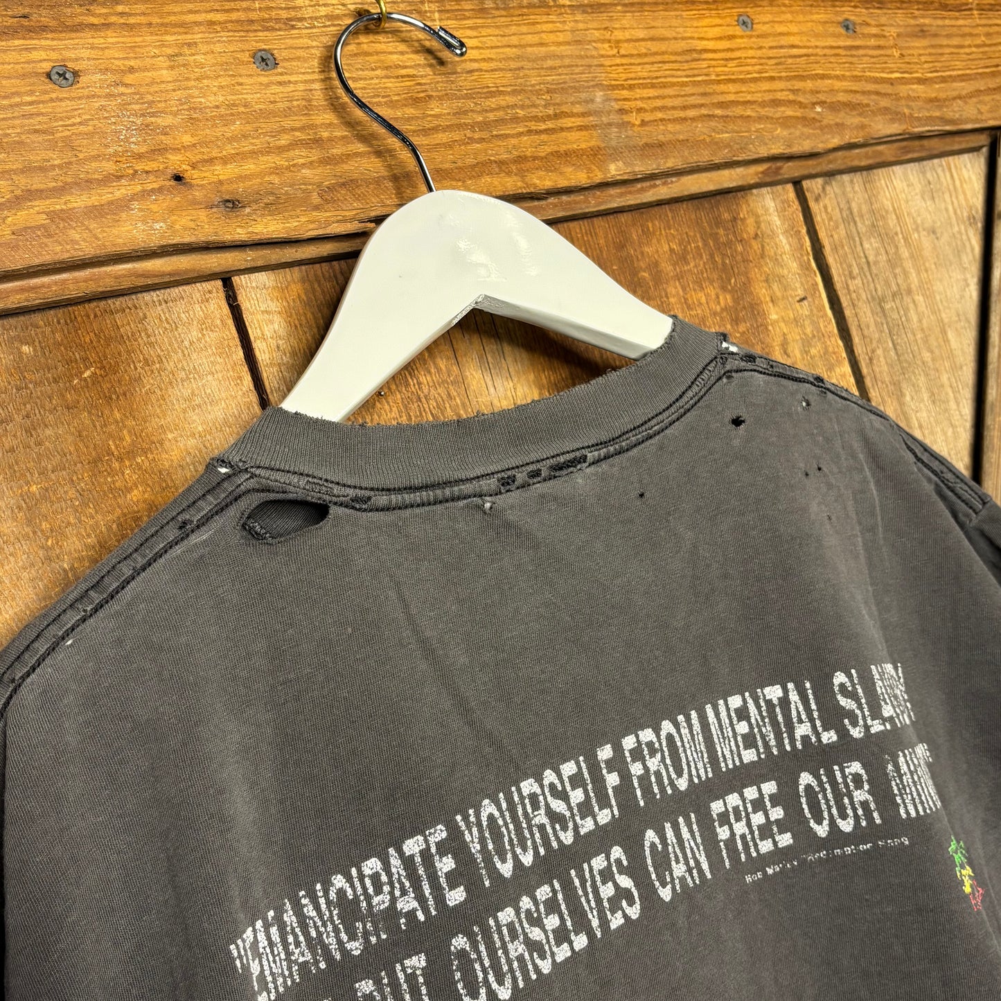 vtg Bob Marley Redemption Song Quote