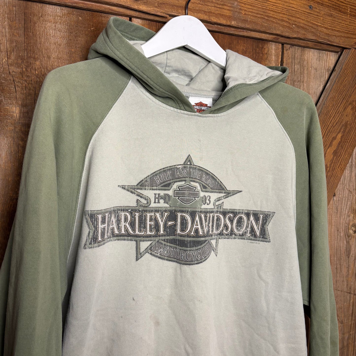y2k Harley Davidson Two Tone Hoodie