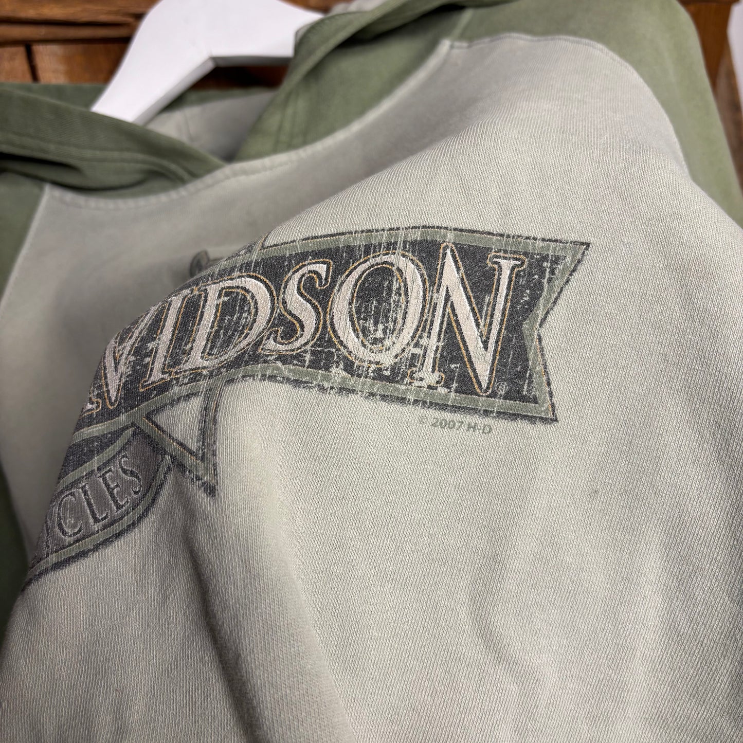 y2k Harley Davidson Two Tone Hoodie
