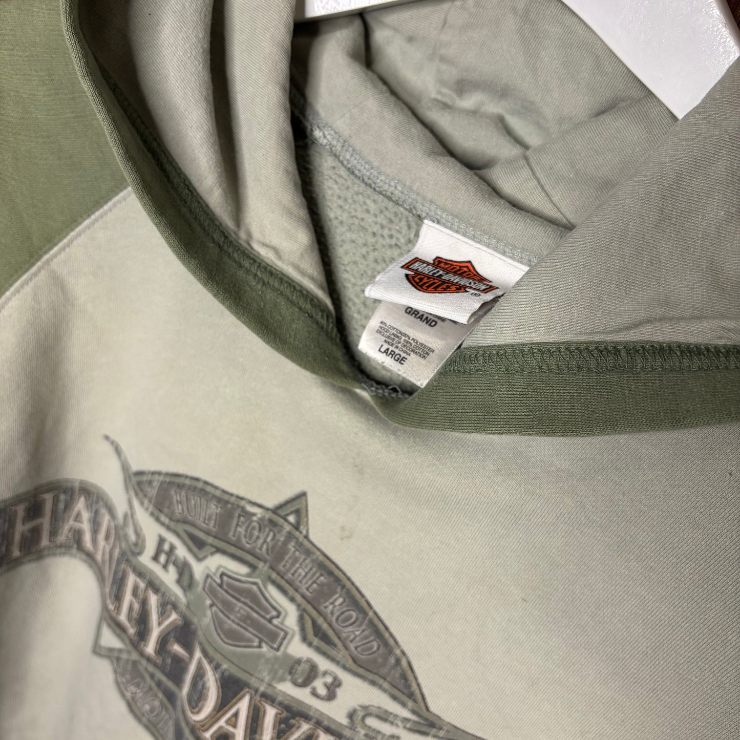 y2k Harley Davidson Two Tone Hoodie