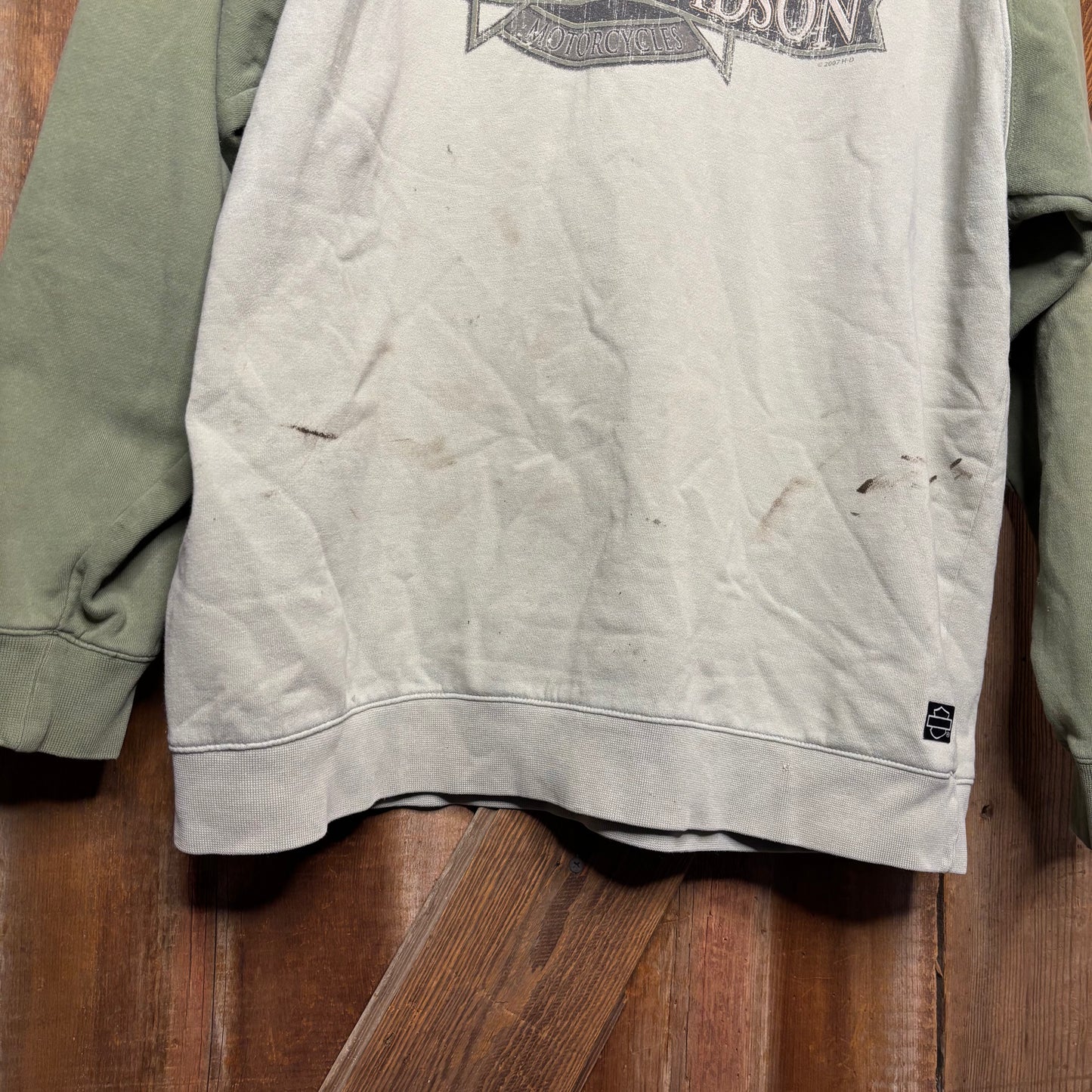y2k Harley Davidson Two Tone Hoodie