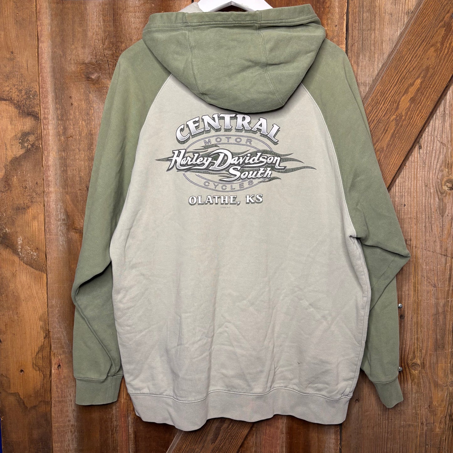 y2k Harley Davidson Two Tone Hoodie