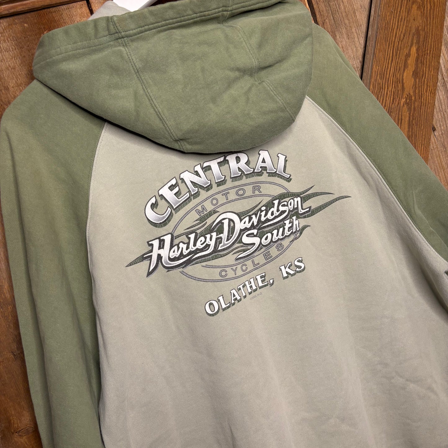 y2k Harley Davidson Two Tone Hoodie