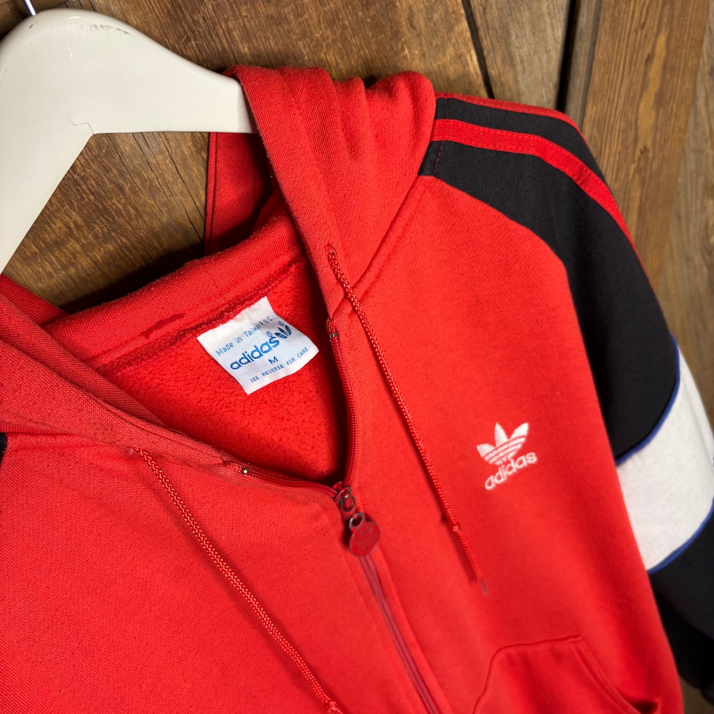 1980s Adidas Color Block Zip Up