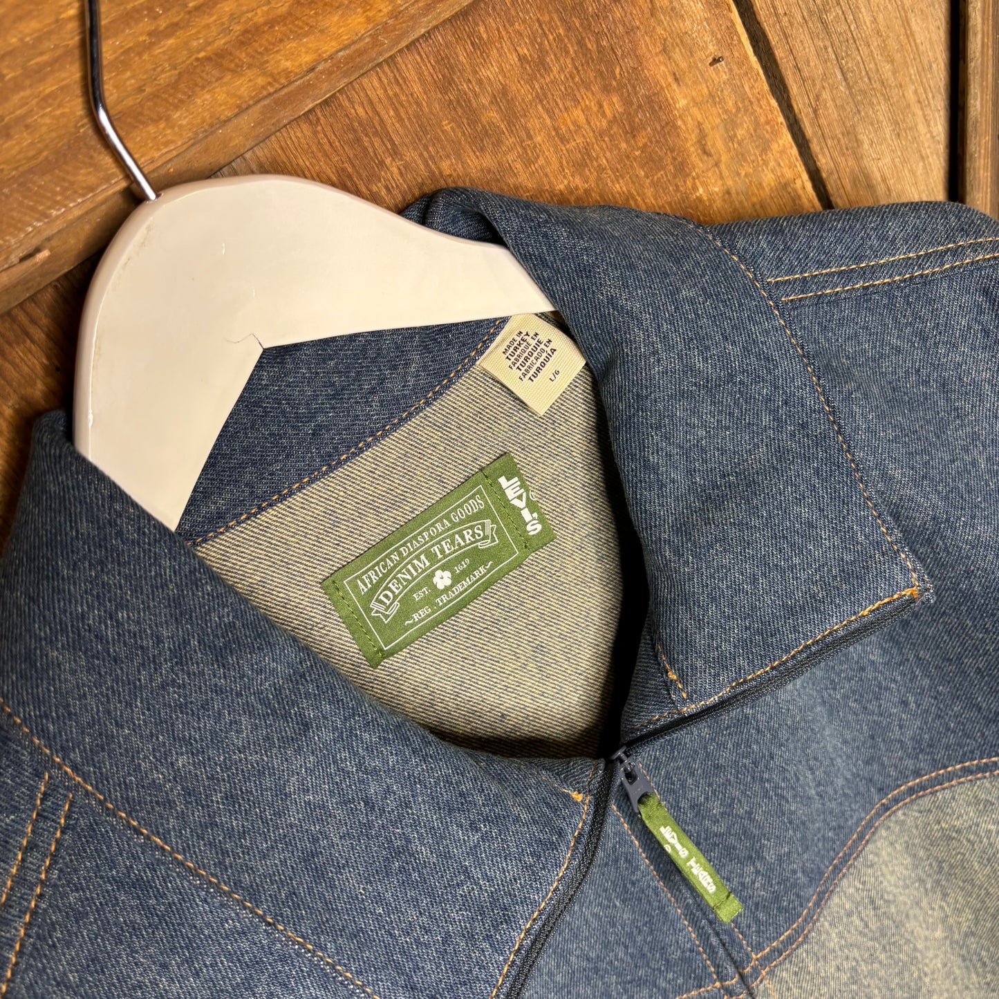 Denim Tears  Denim Big E Zip Up