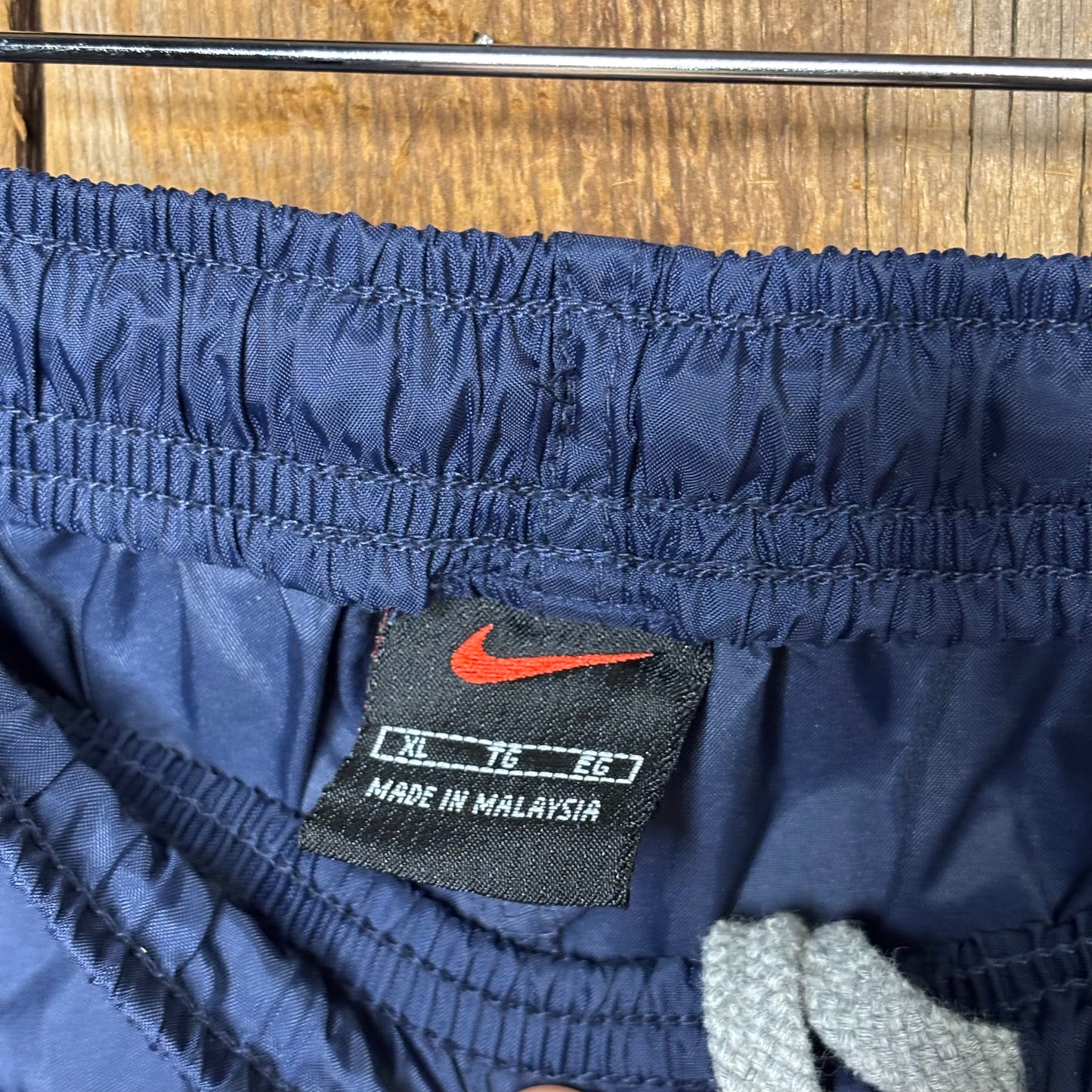 y2k Nike Swishy Pants Navy