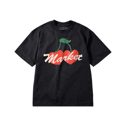 Market DOUBLE CHERRIES T-SHIRT BLK