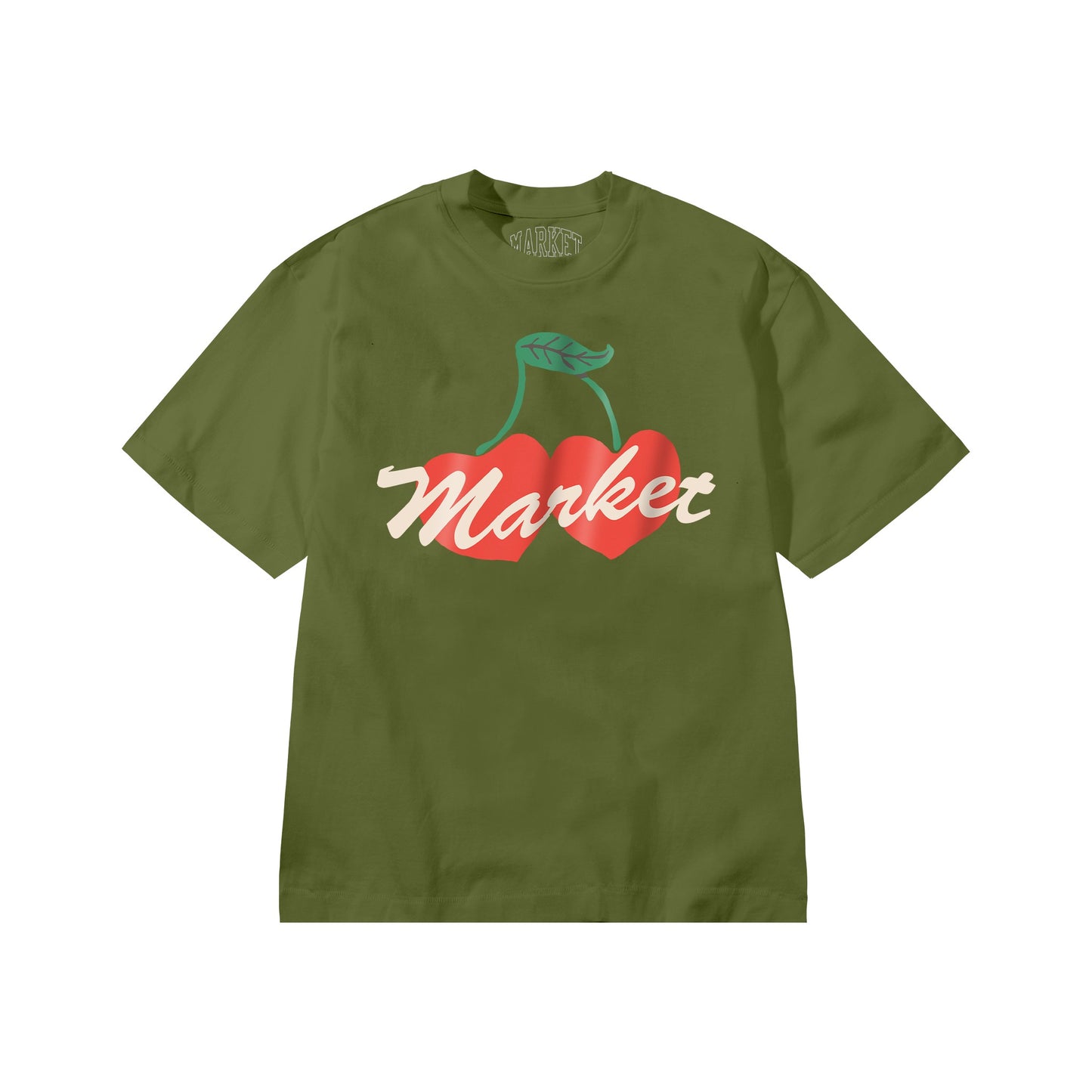 Market DOUBLE CHERRIES T-SHIRT GREEN