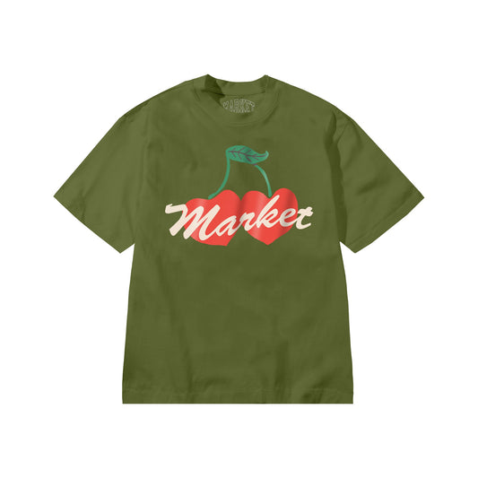 Market DOUBLE CHERRIES T-SHIRT GREEN