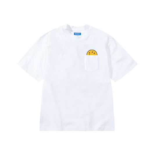 Market SMILEY PEEK-A-BOO POCKET T-SHIRT WHITE