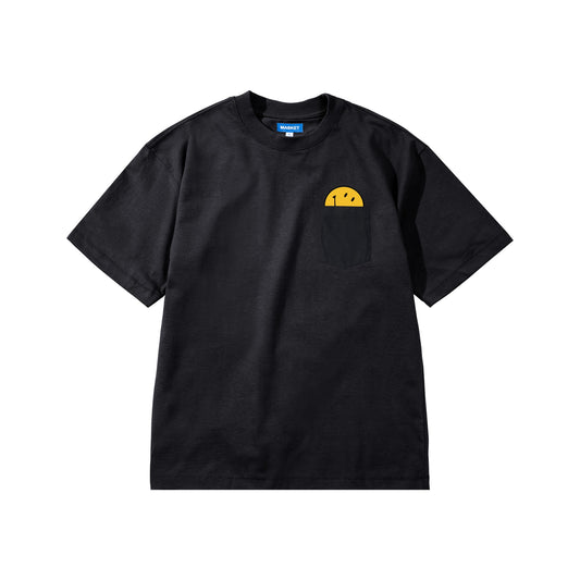 Market SMILEY PEEK-A-BOO POCKET T-SHIRT BLACK